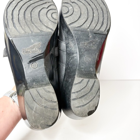 Dansko Fawna Black Leather Mules with Buckle Size 40 9 Women’s - Picture 4 of 5